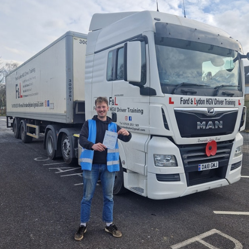 HGV student pass with certificate