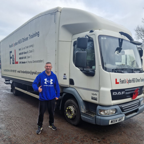 student passed with truck hgv certificate